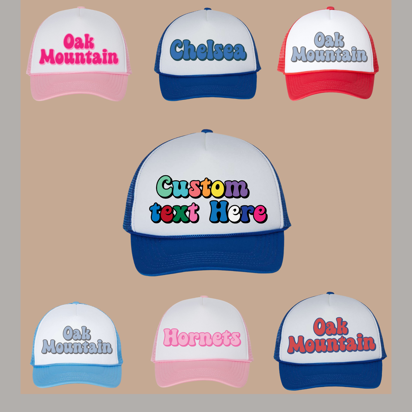 Nashville Birthday Custom Womens Trucker Hats