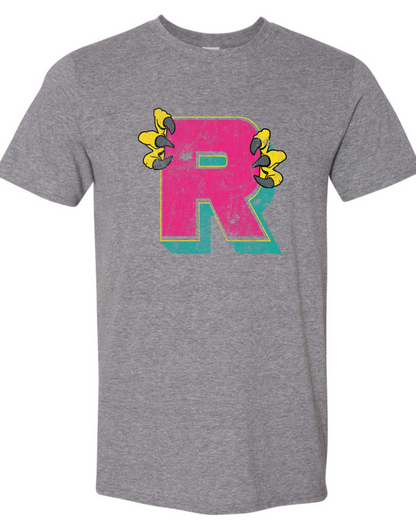 ADULT OM Raptors Get your Claws out T'shirts Red or Pink "R"