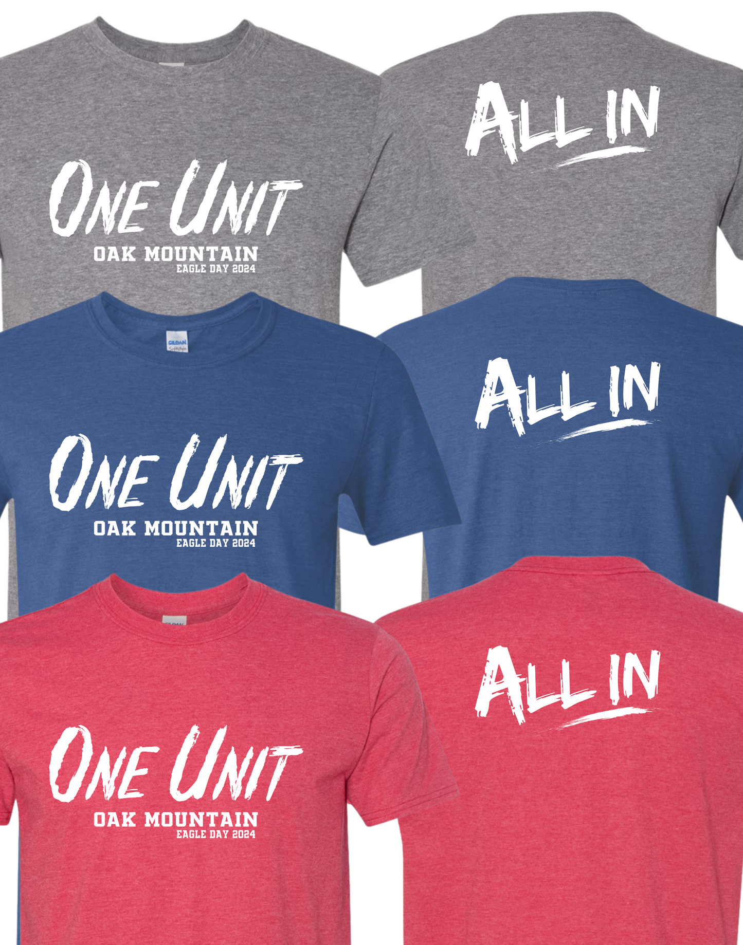 ALL IN EAGLE DAY - WHITE PRINT YOUTH - ADULT