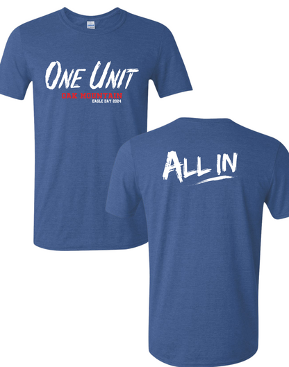 ALL IN EAGLE DAY - Red/Blue Color Ink YOUTH - ADULT