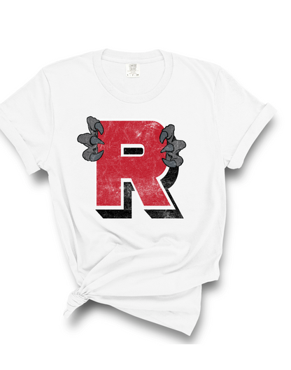 ADULT OM Raptors Get your Claws out T'shirts Red or Pink "R"