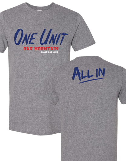 ALL IN EAGLE DAY - Red/Blue Color Ink YOUTH - ADULT