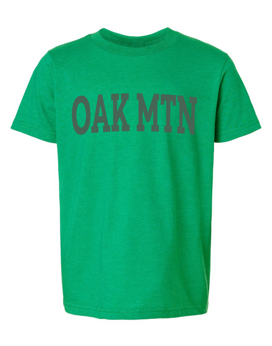 OM Green block print tee