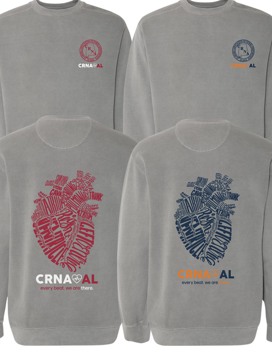 CRNA FALL Comfort Colors Sweatshirt: Grey