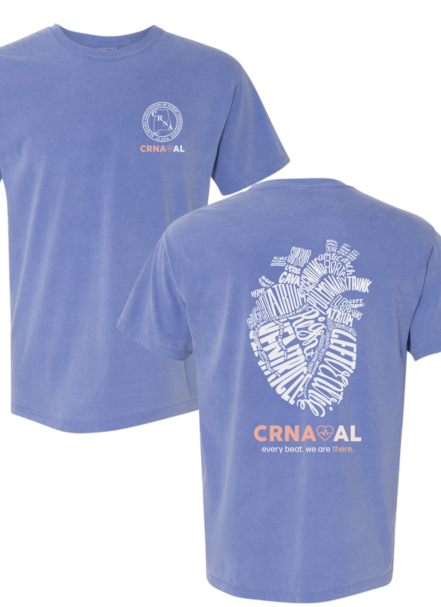 CRNA Comfort Colors Spring Shirts: Periwinkle