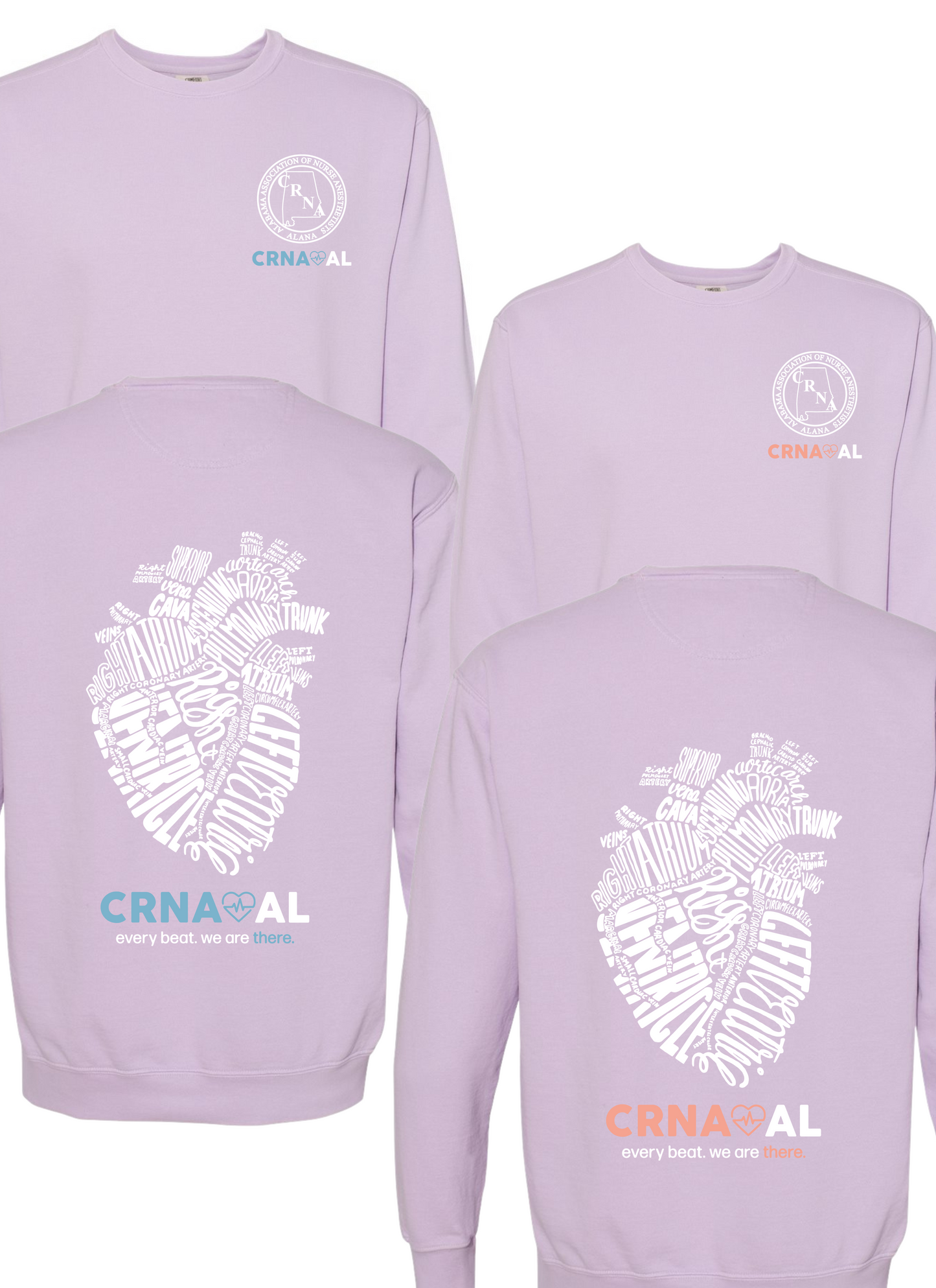 CRNA Spring Comfort Color Sweatshirt: Orchid