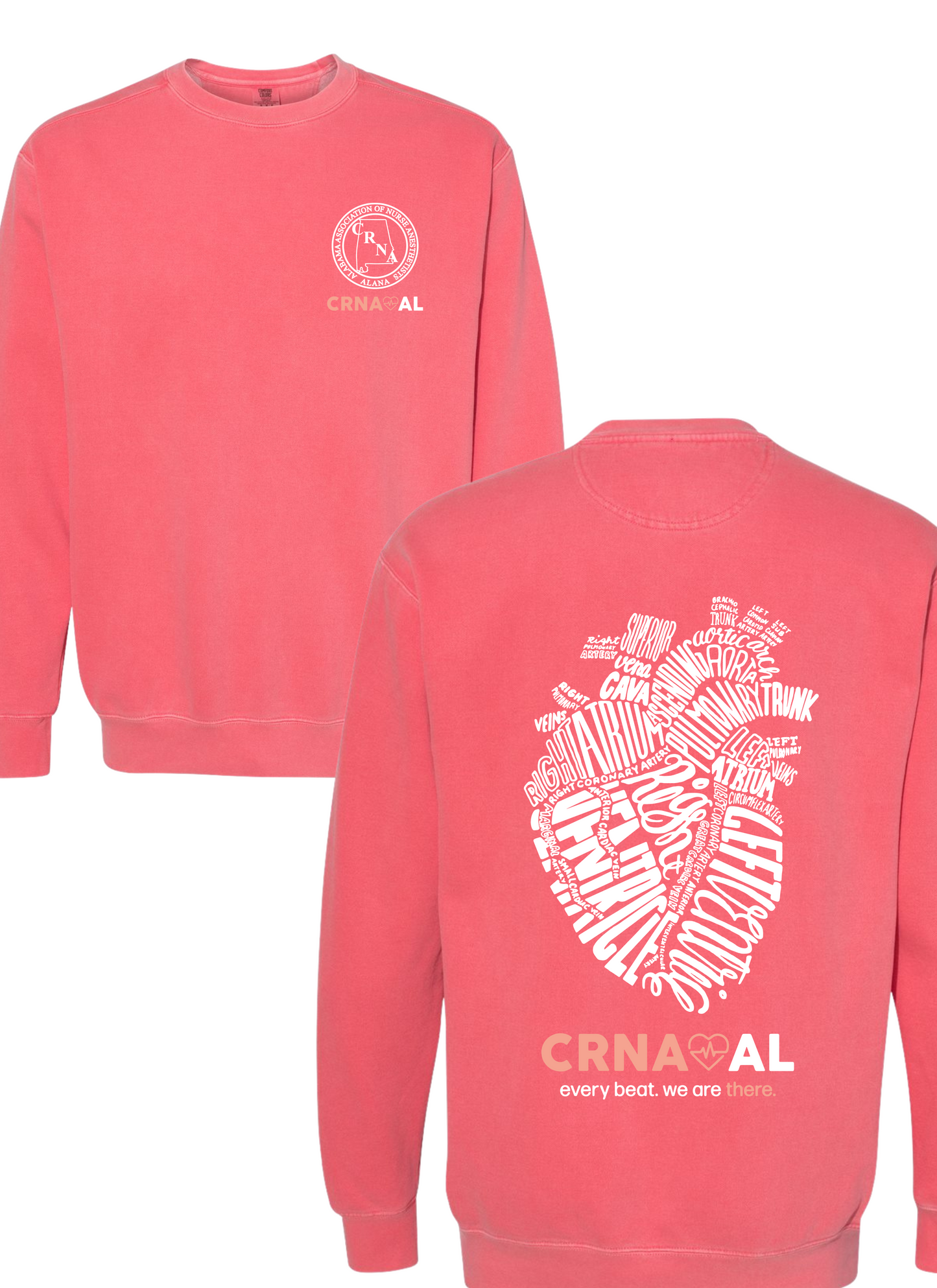 CRNA Spring Comfort Colors Sweatshirt:  Watermelon