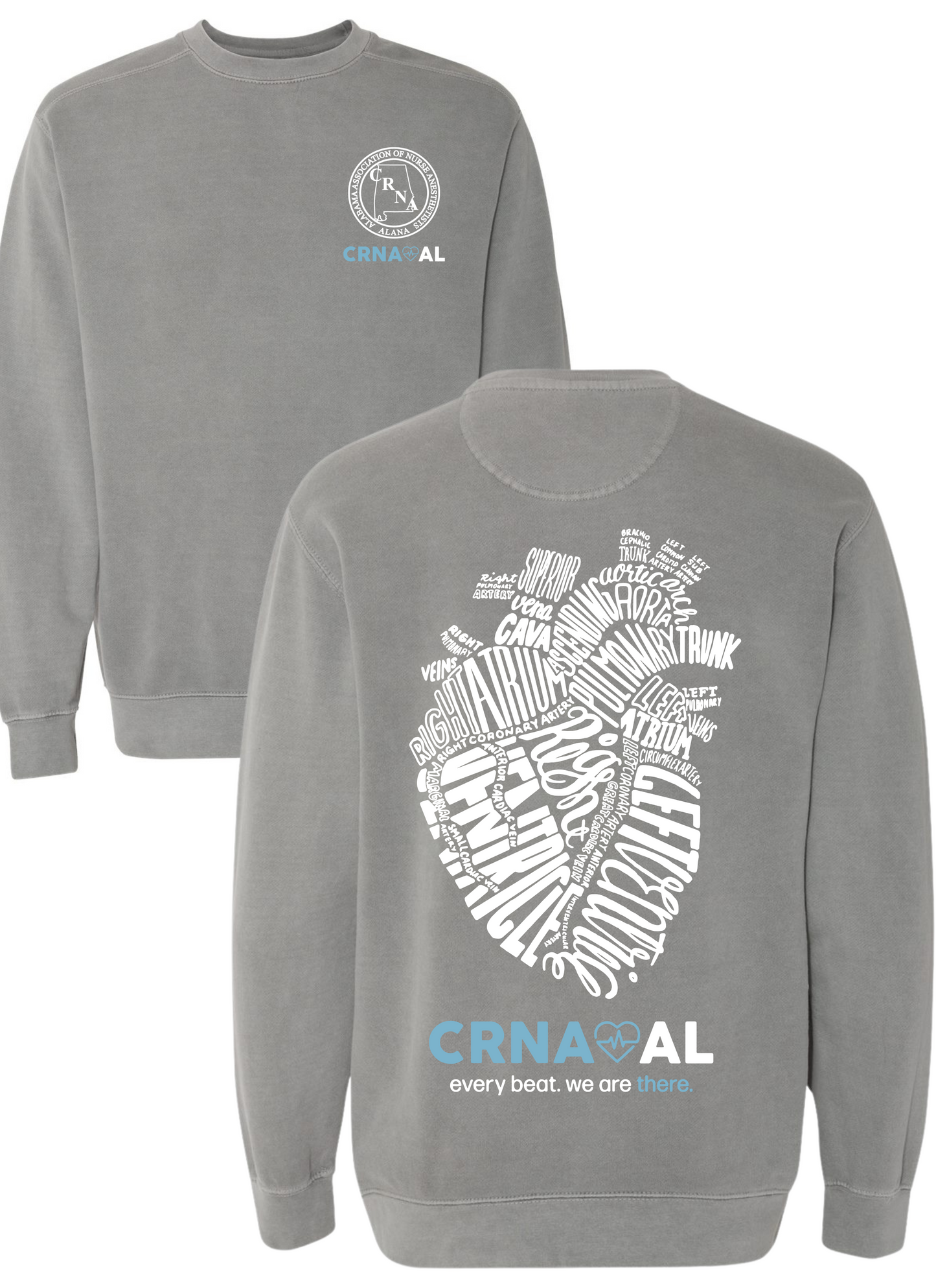 CRNA Spring Comfort Colors Sweatshirt: Grey