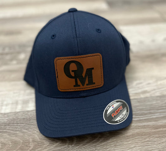 Navy fitted OM patch hat